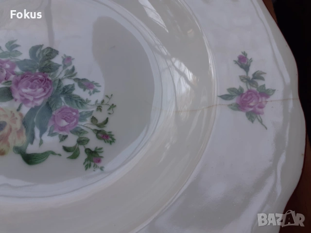 Български порцелан три големи чинии, снимка 4 - Антикварни и старинни предмети - 53268218
