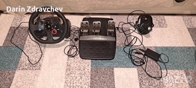 Logitech G29 + педали + shifter – използван, снимка 4 - Аксесоари - 53437837