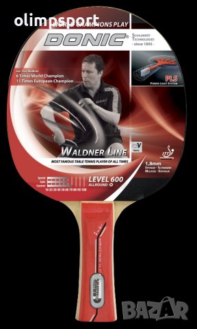 ТЕНИС ХИЛКА DONIC WALDNER 600 нова Дръжка на хилка Вдлъбната  конкав Spin 60 Скорост 60 Контрол 70 