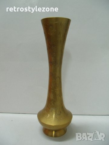№ 6043 стара метална / месингова ваза  , снимка 1 - Други ценни предмети - 36005818