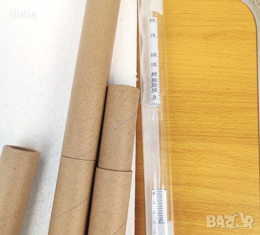 Спиртомер   голям 36 см за ракия с колба термометър и таблица, снимка 3 - Други инструменти - 38726878