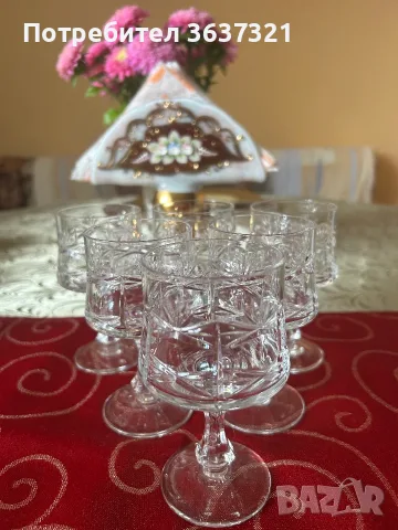 Български кристален комплект чаши
