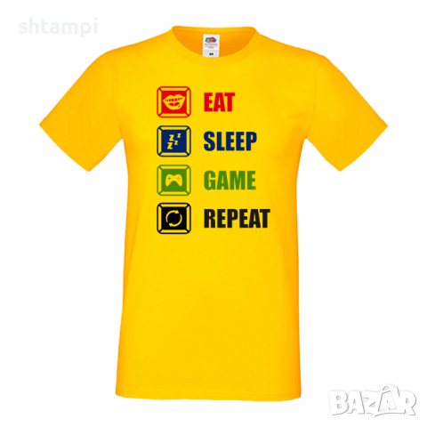 Мъжка тениска Eat Sleep Game Repeat
