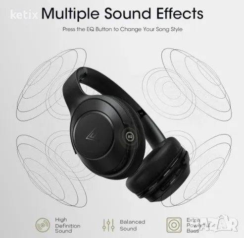 Безжични Bluetooth слушалки DOQAUS, снимка 3 - Слушалки и портативни колонки - 48492183