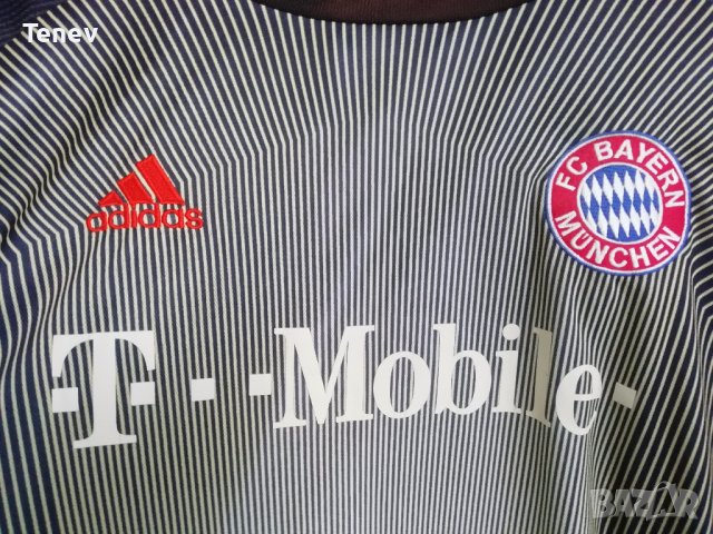 Bayern Munich Oliver Kahn Adidas оригинална вратарска футболна тениска фланелка Оливър Кан Байерн, снимка 3 - Тениски - 41736509