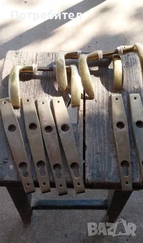 месингови дръжки. Нови. Четири комплекта. 