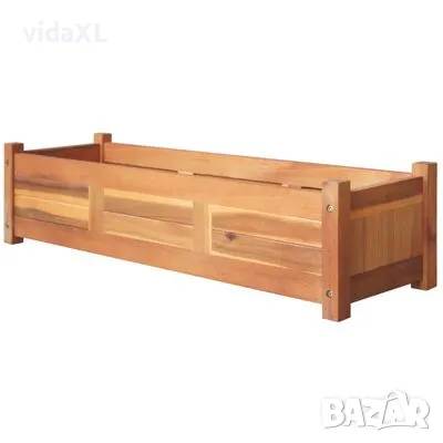 vidaXL Градински повдигнати лехи, 2 бр, акациево дърво, 100x30x25 см(SKU:3057522), снимка 3 - Други - 48135996