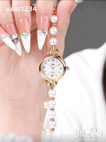 Дамски часовник с перли , снимка 2 - Дамски - 51820684
