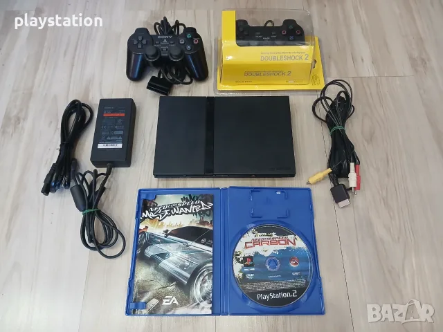 Колекционерски Комплект PS2 Slim + Запечатан Джойстик и Игра Need for Speed!, снимка 3 - PlayStation конзоли - 56009550