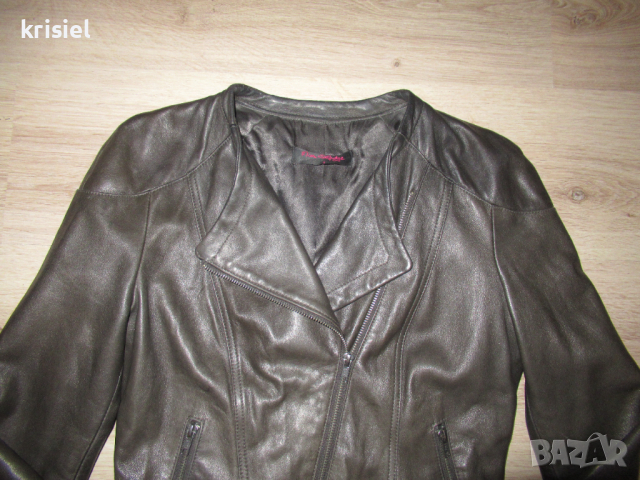 ЕСТЕСТВЕНА КОЖА--ВТАЛЕНО СТРАХОТНО ЯКЕ--S номер, снимка 2 - Якета - 44680223