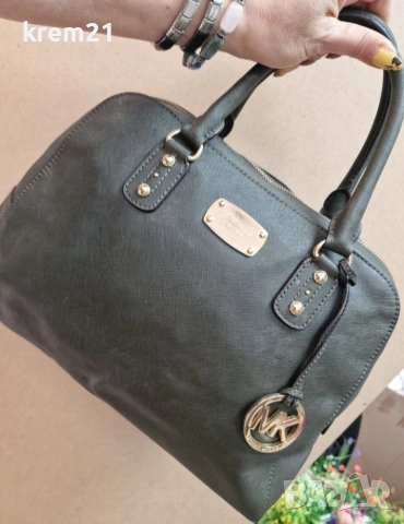 Michael Kors Cindy зелена дамска чанта, снимка 16 - Чанти - 53218547