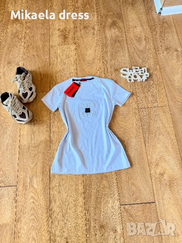 Супер свеж памучен тишърт от Hugo Boss в син цвят.С М Л размер, снимка 3 - Тениски - 53854023