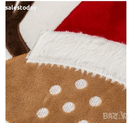 Възглавница за коледна декорация, бяла, еленче, 35x35см, снимка 2 - Възглавници - 52374516