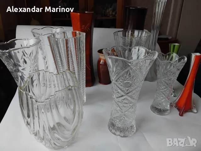 Кристални и стъклени вази и фруктиери, снимка 3 - Вази - 49542874
