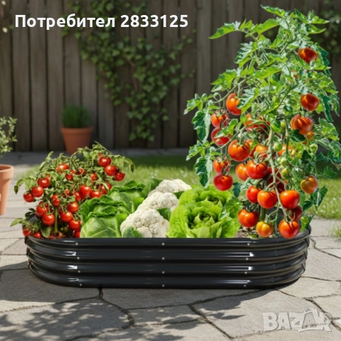 Овална леха за зеленчуци и цветя - модерна форма и здрава конструкция 240 х 120 х 30см, снимка 2 - Саксии и кашпи - 53660811