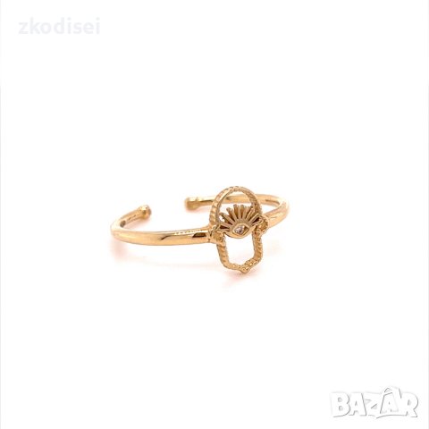 Златен дамски пръстен 1,38гр. размер:56 14кр. проба:585 модел:20030-2, снимка 2 - Пръстени - 42528421
