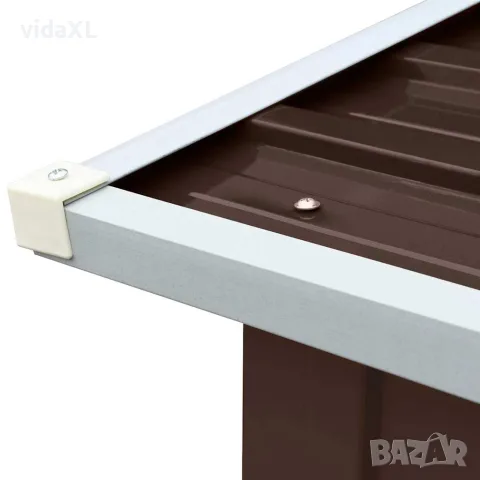 vidaXL Навес за дърва, поцинкована стомана, 172x91x154 см, кафяв, снимка 5 - Дърва за огрев - 56147583