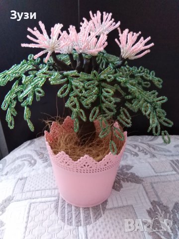 Дръвчета от мъниста, снимка 3 - Изкуствени цветя - 39405422