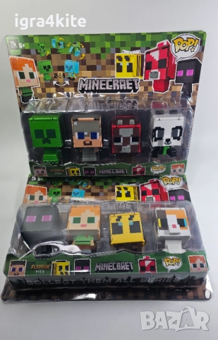 Minecraft Flip 2в1 големи фигурки - нов модел комплекти с герои на Майнкрафт