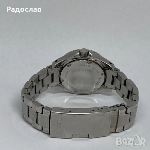 Fossil ES2879 Дамски сребърен кварцов ръчен часовник от неръждаема стомана с аналогов циферблат, снимка 9 - Мъжки - 53599724