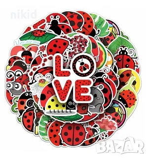 50 бр Калинка Калинки листа самозалепващи лепенки стикери украса декор ръчна изработка, снимка 6 - Други - 47358729