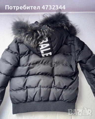 Черно женско яке с гъши пух и лисица на качулката, снимка 7 - Якета - 53406677