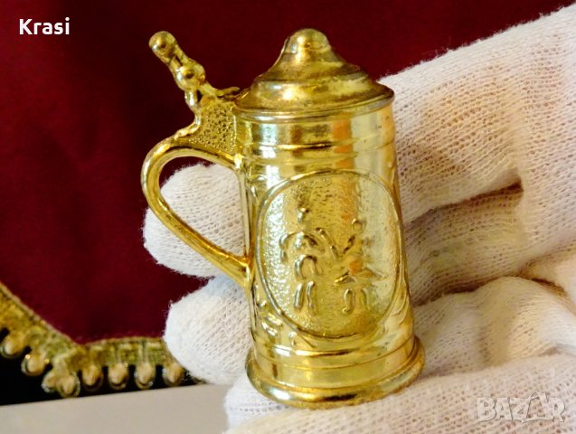 Халба бронзова миниатюра England,позлата., снимка 5 - Статуетки - 34165910