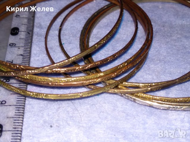 КОМПЛЕКТ ПОМЕДНЕНИ СТОМАНЕНИ ТЪНКИ ОРИЕНТАЛСКИ ТИП ГРИВНИ 37941, снимка 6 - Гривни - 40811382