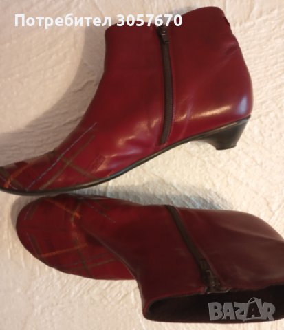 Интересни боти в цвят бордо, снимка 3 - Дамски боти - 39808506