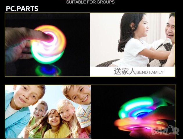 Fidget Spinner / Фиджет Спинер- светещ антистрес спинери, снимка 11 - Други игри - 41374950