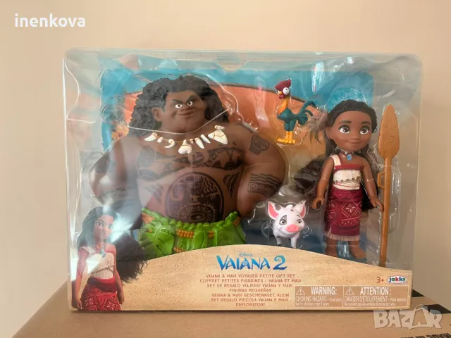 Комплект кукли Смелата Ваяна (Моана) - Мауи, Ваяна, Пуа и Хей Хей, снимка 7 - Кукли - 49007058