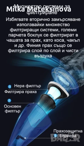Ръчна преносима автомобилна прахосмукачка 106W мощност TWC-02 - AUTO CLEAN14, снимка 1