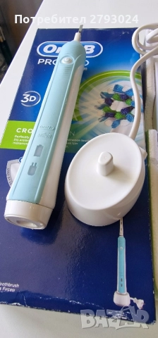 Ел. четка за зъби Oral-B PRO 500 3D CrossAction, Презареждаща, 1 Програма, снимка 6 - Друга електроника - 39385842