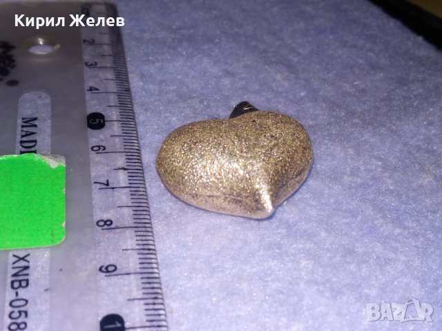 СРЕБЪРЕН МЕДАЛЬОН СЪРЧИЦЕ СРЕБРО 925 с БЯЛА ПОЗЛАТА РОМАНТИЧЕН АРТ ПЕНДАНТ 36401, снимка 7 - Колиета, медальони, синджири - 39535607