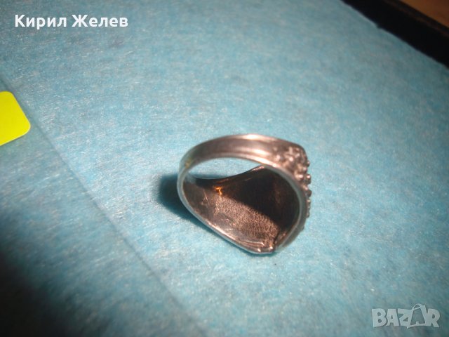 СТАРИНЕН СРЕБЪРЕН ПРЪСТЕН ВИСОКА ПРОБА ОКСИДИРАНО СРЕБРО ГРАНУЛАЦИЯ МАЙСТОРСКИ ВИНТИДЖ 24666, снимка 7 - Антикварни и старинни предмети - 34628458