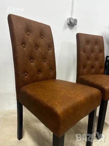 Комплект от 2 трапезни кожени стола , снимка 3 - Столове - 49902867