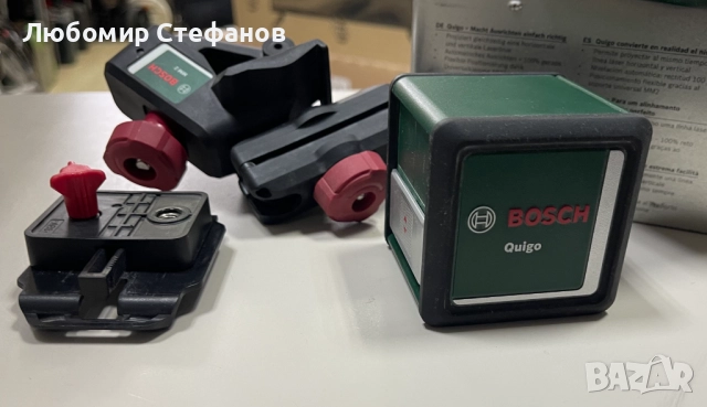Линеен лазерен нивелир BOSCH Quigo , снимка 4 - Измервателни инструменти - 52399226