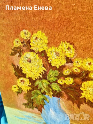 Два авторски натюрморта с маслени бои върху платно , снимка 13 - Картини - 53627463