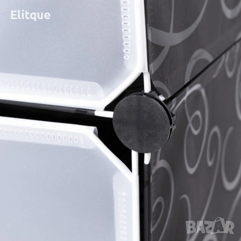 Черен модулен шкаф за обувки - функционалност и красив дизайн в едно, снимка 7 - Други стоки за дома - 53339261