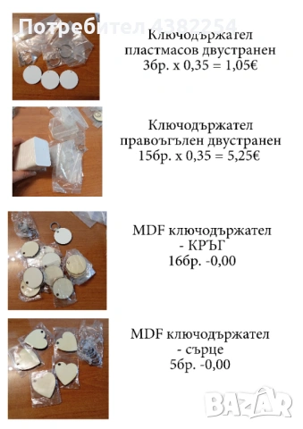 Ключодържатели, чанти, подложки за чаши за сублимация, снимка 3 - Други - 53508284
