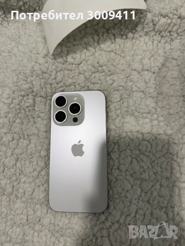 Продавам IPhone 15 Pro, White Titanium, 128GB, снимка 2 - Apple iPhone - 52665753