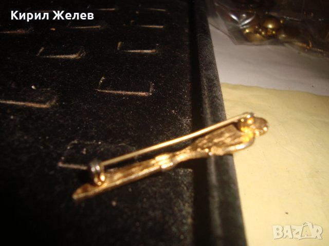 СТИЛНА РЕТРО АРТ БРОНЗОВА с КРИСТАЛИ и ЕМАЙЛ БРОШКА 23762, снимка 9 - Други - 33867003