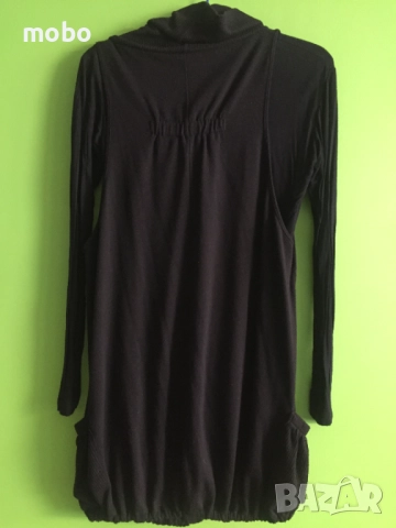 Блузон от плетиво с широко поло, марка LYNNE, размер  L/M, къс ръкав , снимка 2 - Блузи с дълъг ръкав и пуловери - 51821308