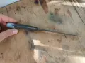 Стар кован български касапски нож с кокалени чирени, снимка 6