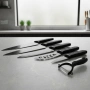 Комплект кухненски ножове – Cheffinger CF-MB08 от 6 части с мраморно покритие и магнитна кутия, снимка 3