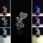 Холограмна LED лампа CREATIVE 3D taddy bear, снимка 4