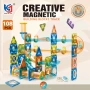 Магнитен конструктор Път с топчета Creative Magnetic Building Bloc - 108 части, снимка 2