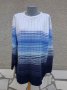 4XL Нов  пуловер в бяло и синьо, снимка 1 - Блузи с дълъг ръкав и пуловери - 40087678