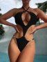Дамски моден едноцветен бански костюм, 5цвята - 023 , снимка 16