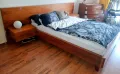 Двойно легло с матрак 160/200 и 2 нощни шкафчета , снимка 2